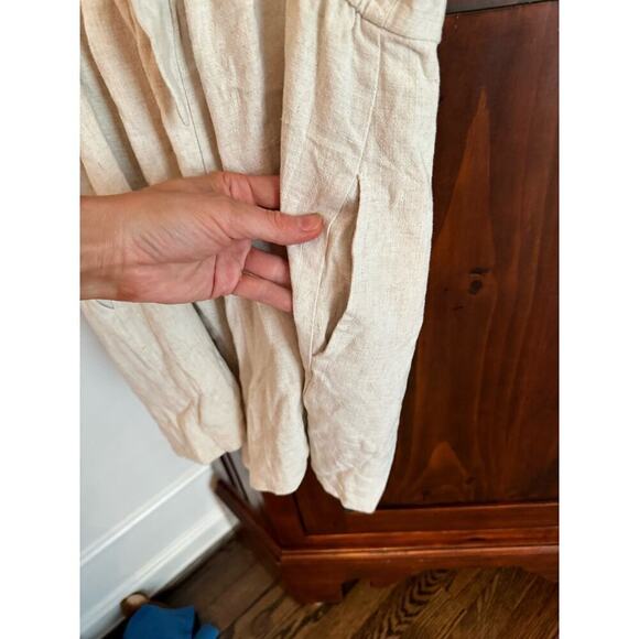 Women's Promesa Linen Blend Romper Oatmeal Beige Size small NWT - Picture 7 of 11